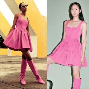 STAUD Pink Mini Dress